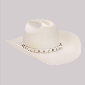 Wrangler Women's Cream Cowboy Hat with Studded Band